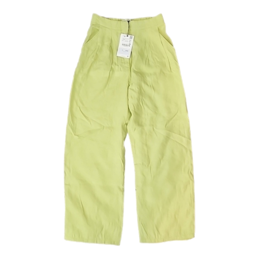 Zara Modal lime green pants size 13-14 32in waist